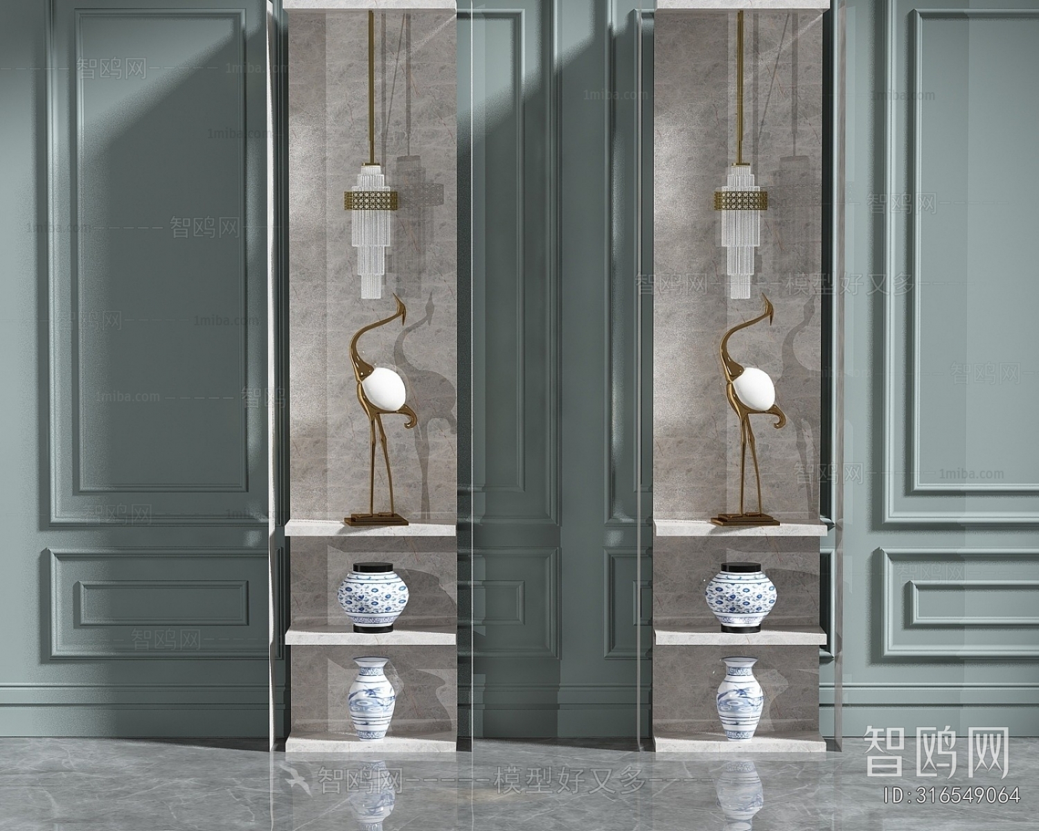 New Chinese Style Entrance Cabinet