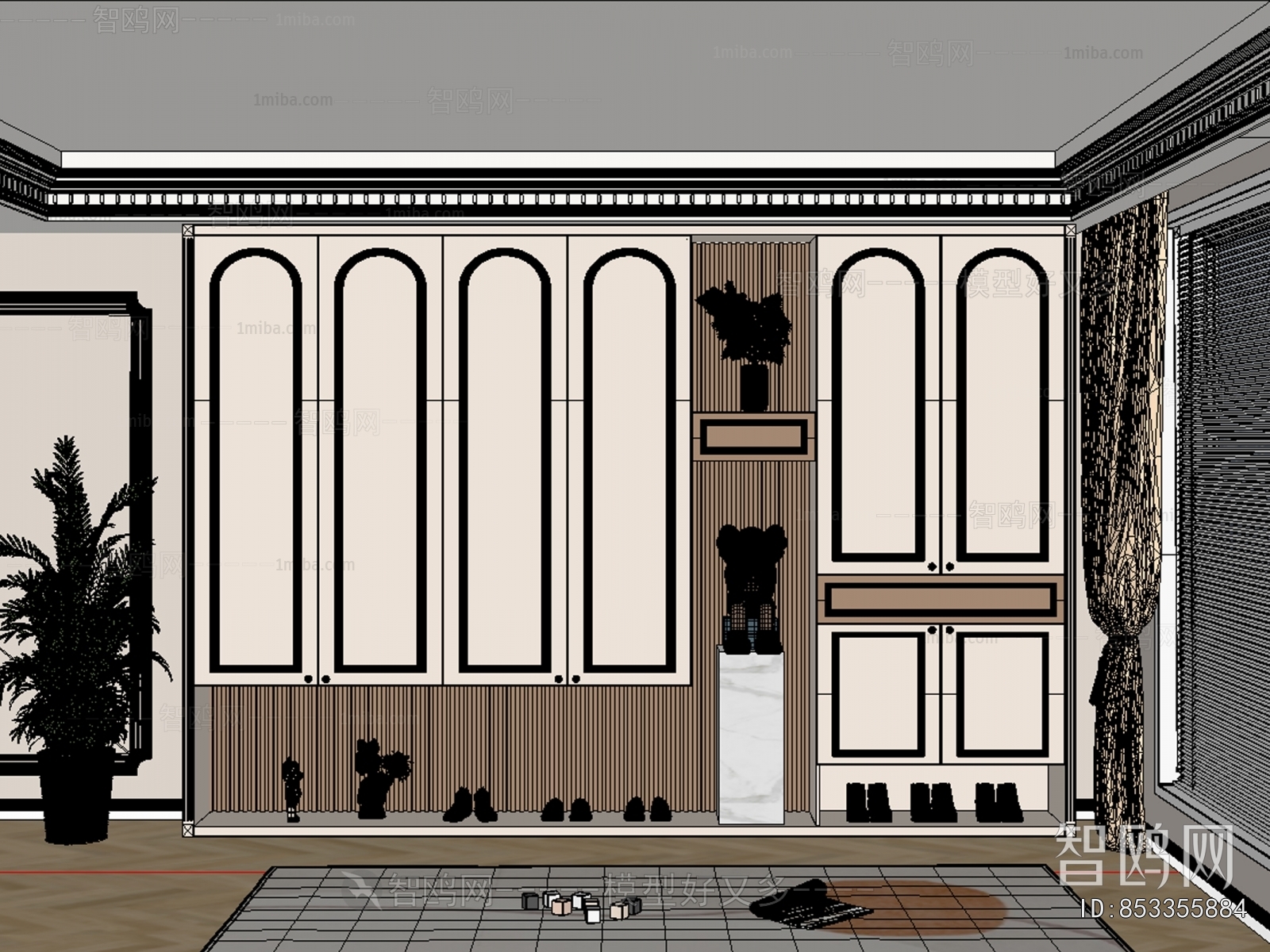 French Style Shoe Cabinet