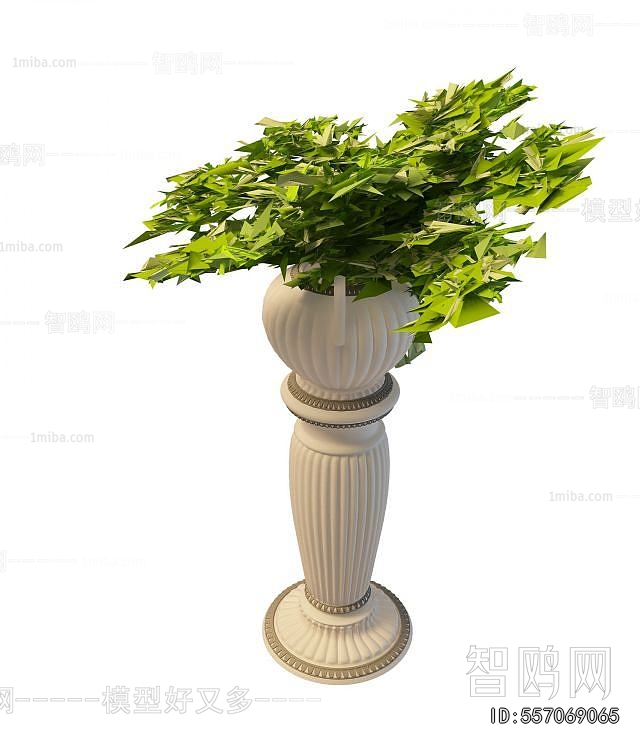 European Style Potted Green Plant