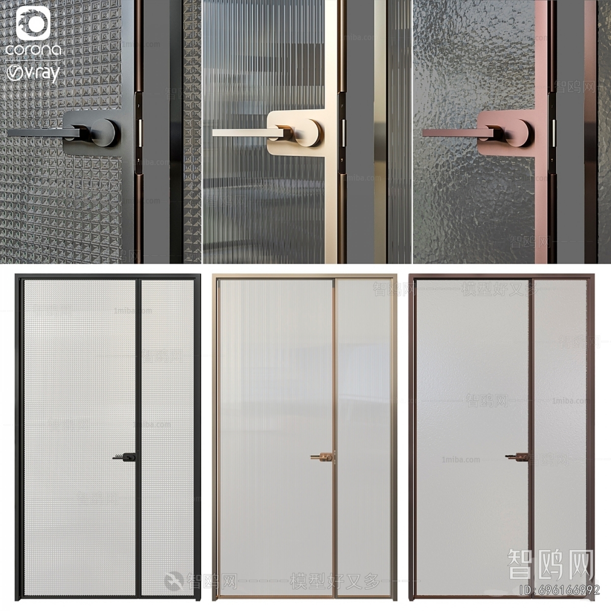 Modern Unequal Double Door