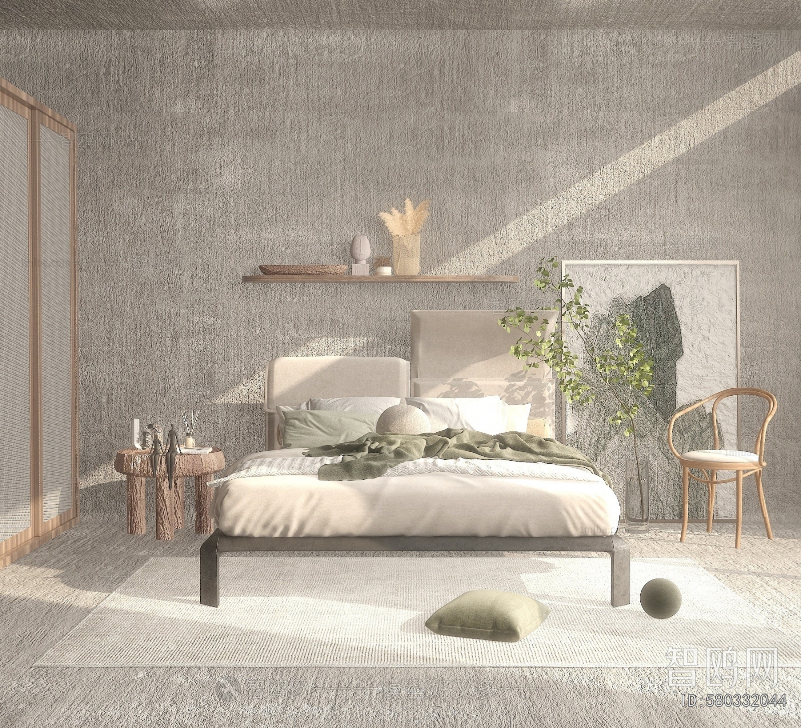 Wabi-sabi Style Bedroom