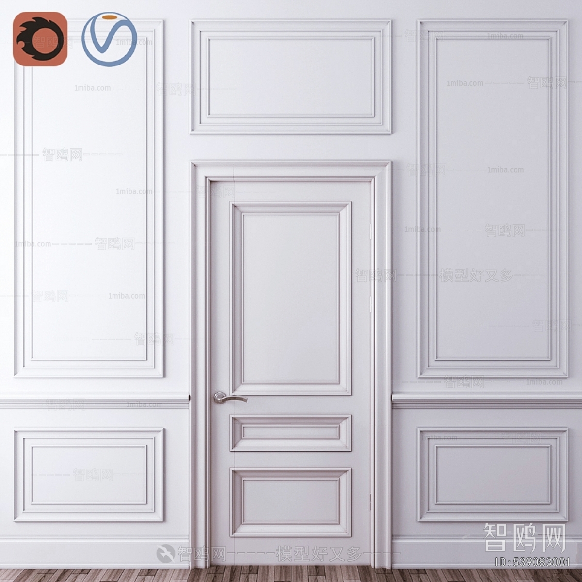 Simple European Style Single Door