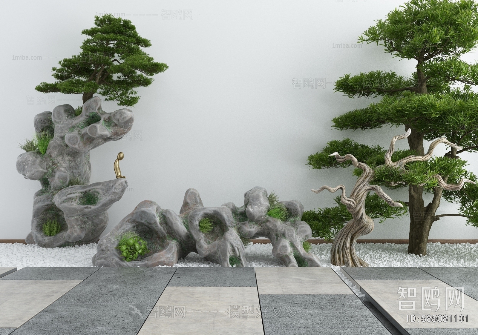 New Chinese Style Rockery Waterscape