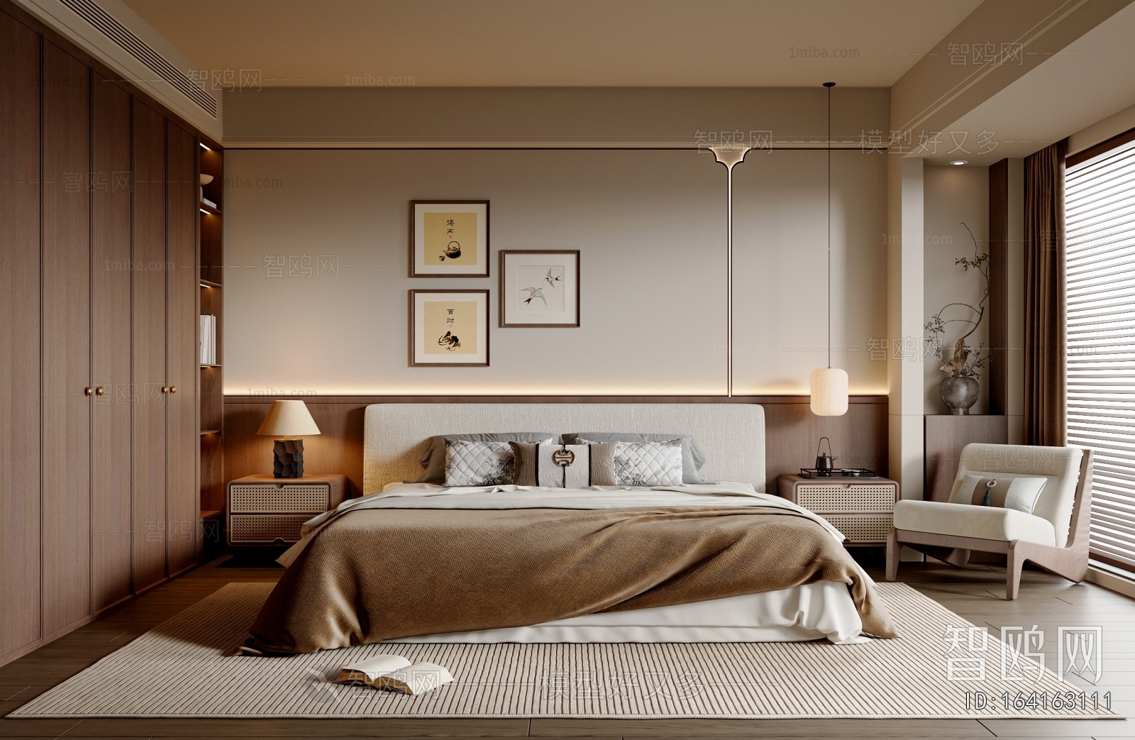 New Chinese Style Bedroom