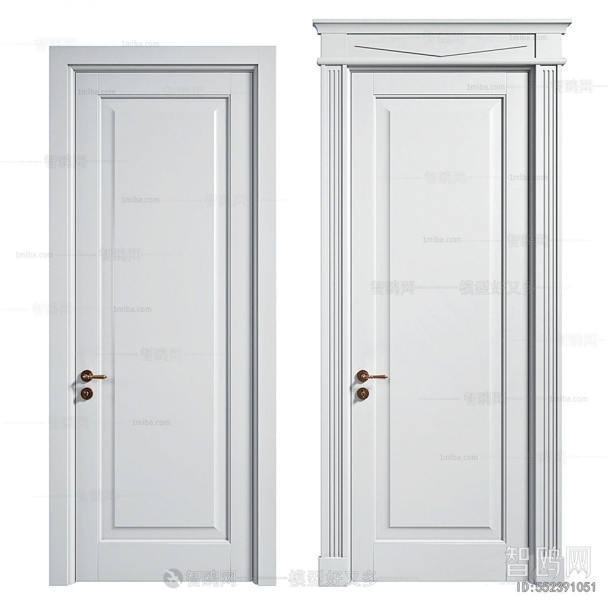 Simple European Style Single Door