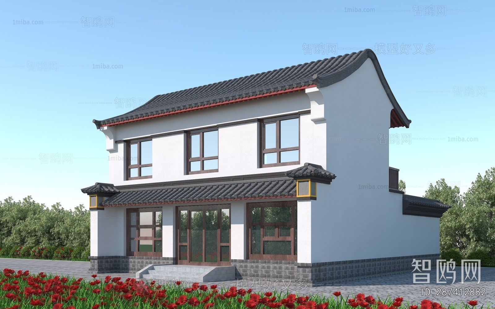 Chinese Style Appearance Of Commercial Building