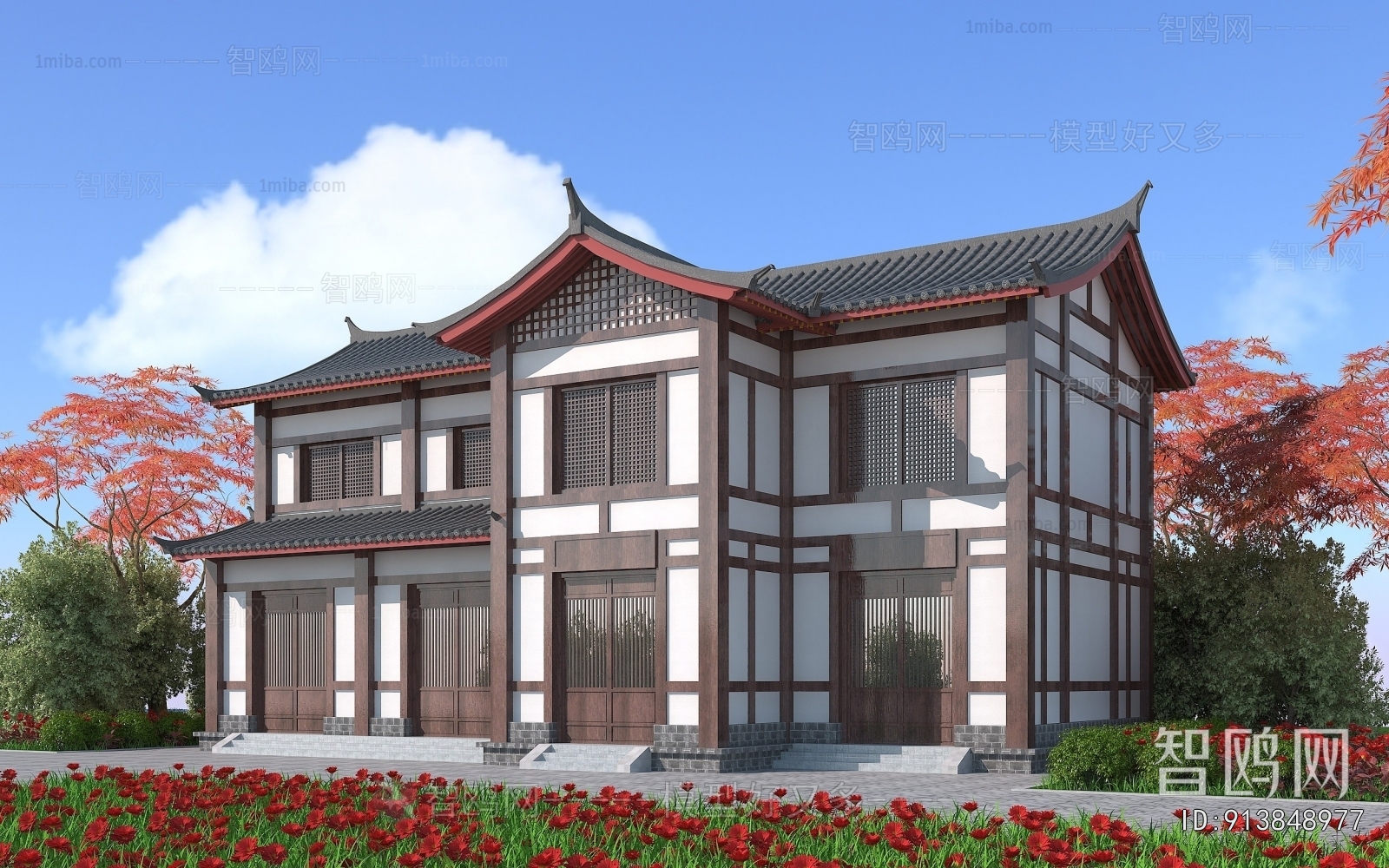 Chinese Style Appearance Of Commercial Building
