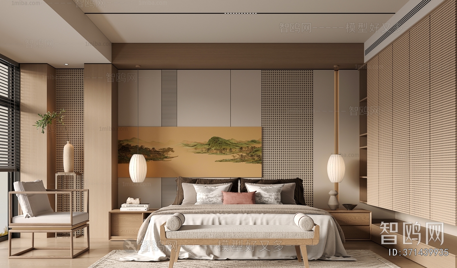 New Chinese Style Bedroom