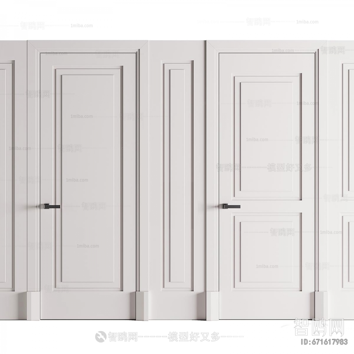 Simple European Style Single Door