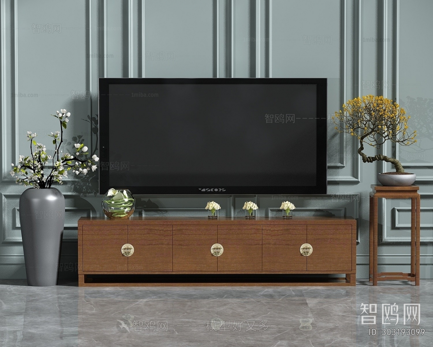 New Chinese Style TV Cabinet