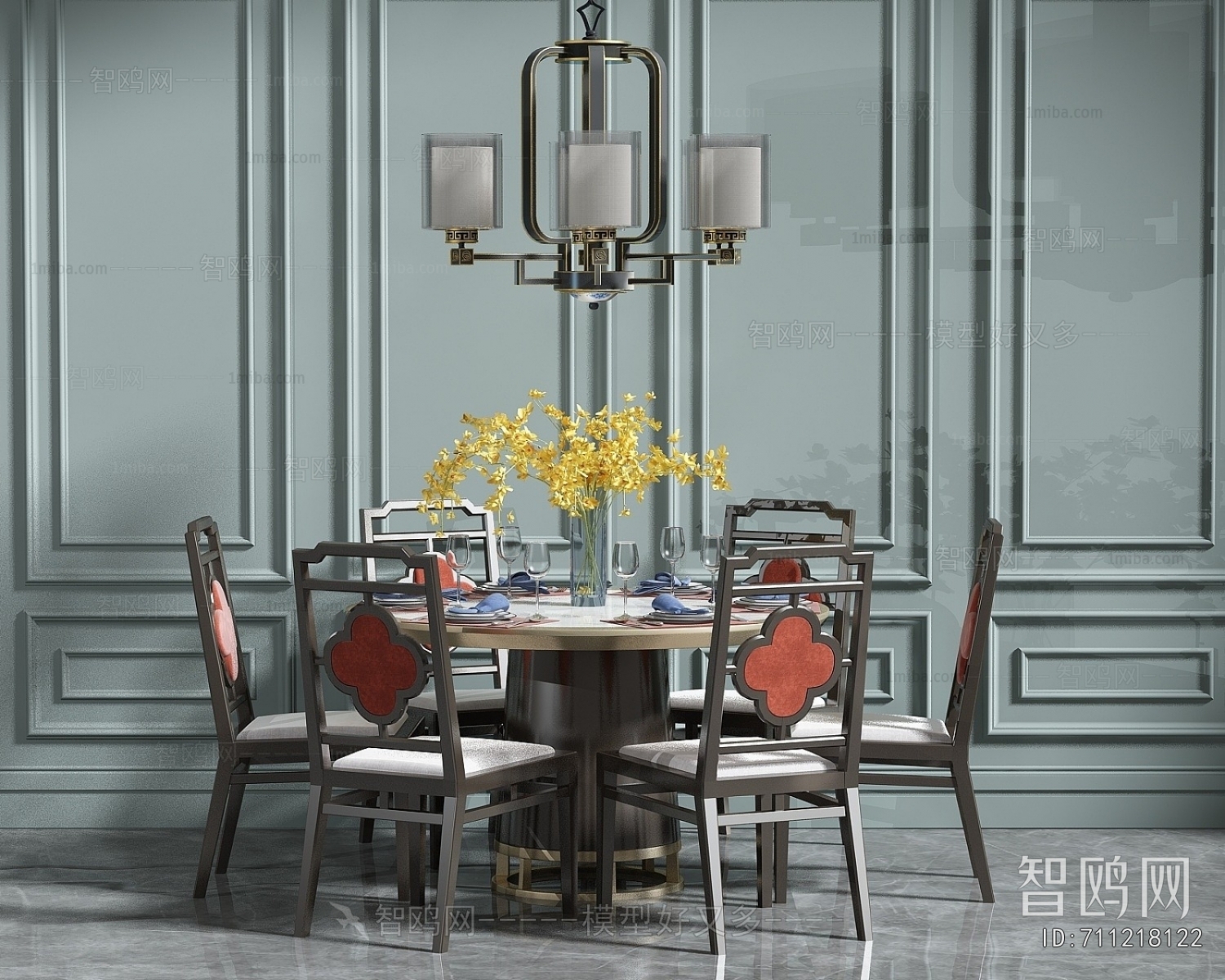 New Chinese Style Dining Table And Chairs