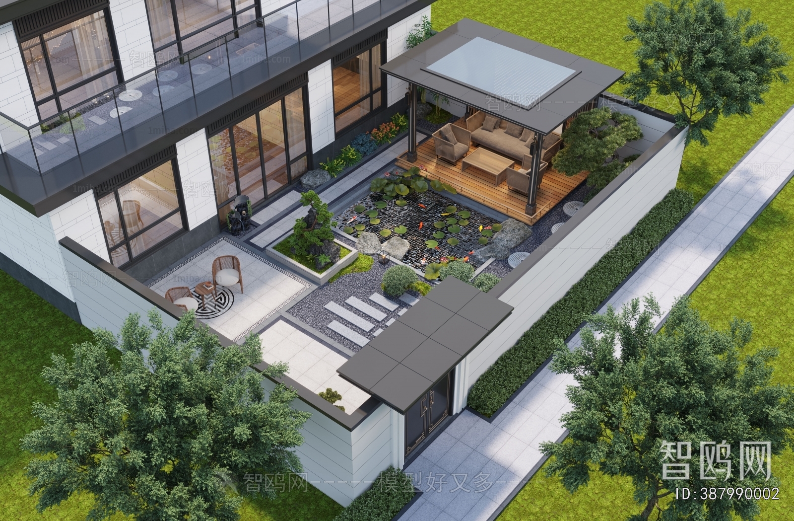 New Chinese Style Courtyard/landscape