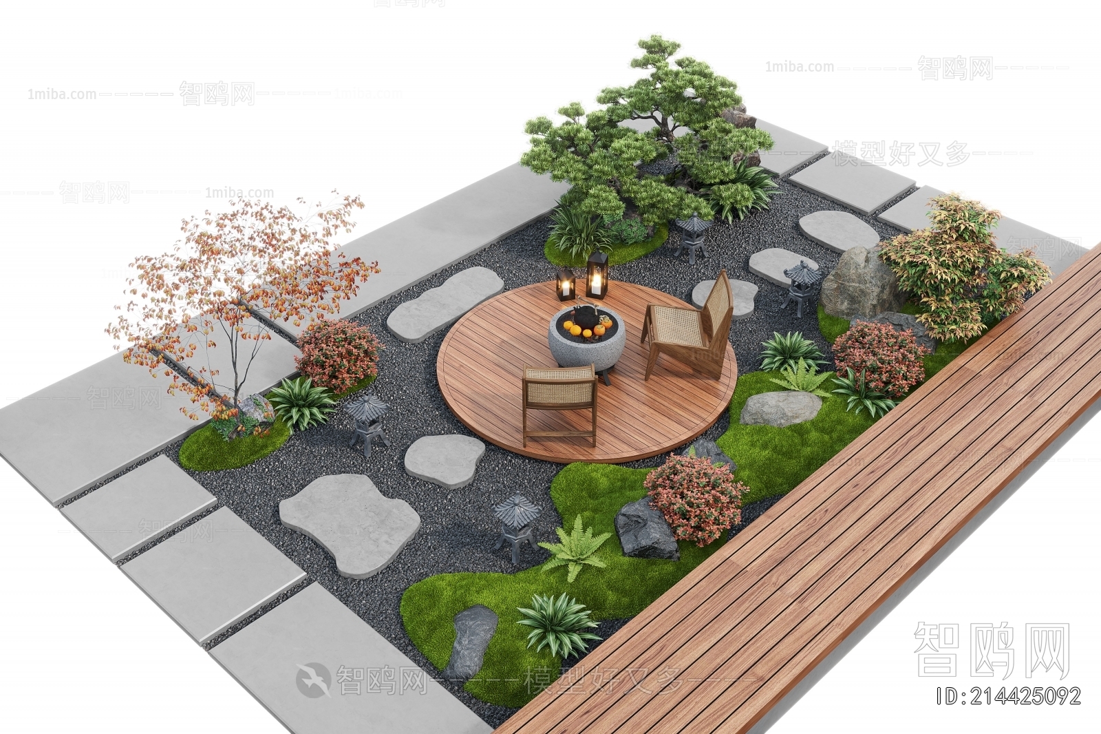 New Chinese Style Rockery Waterscape