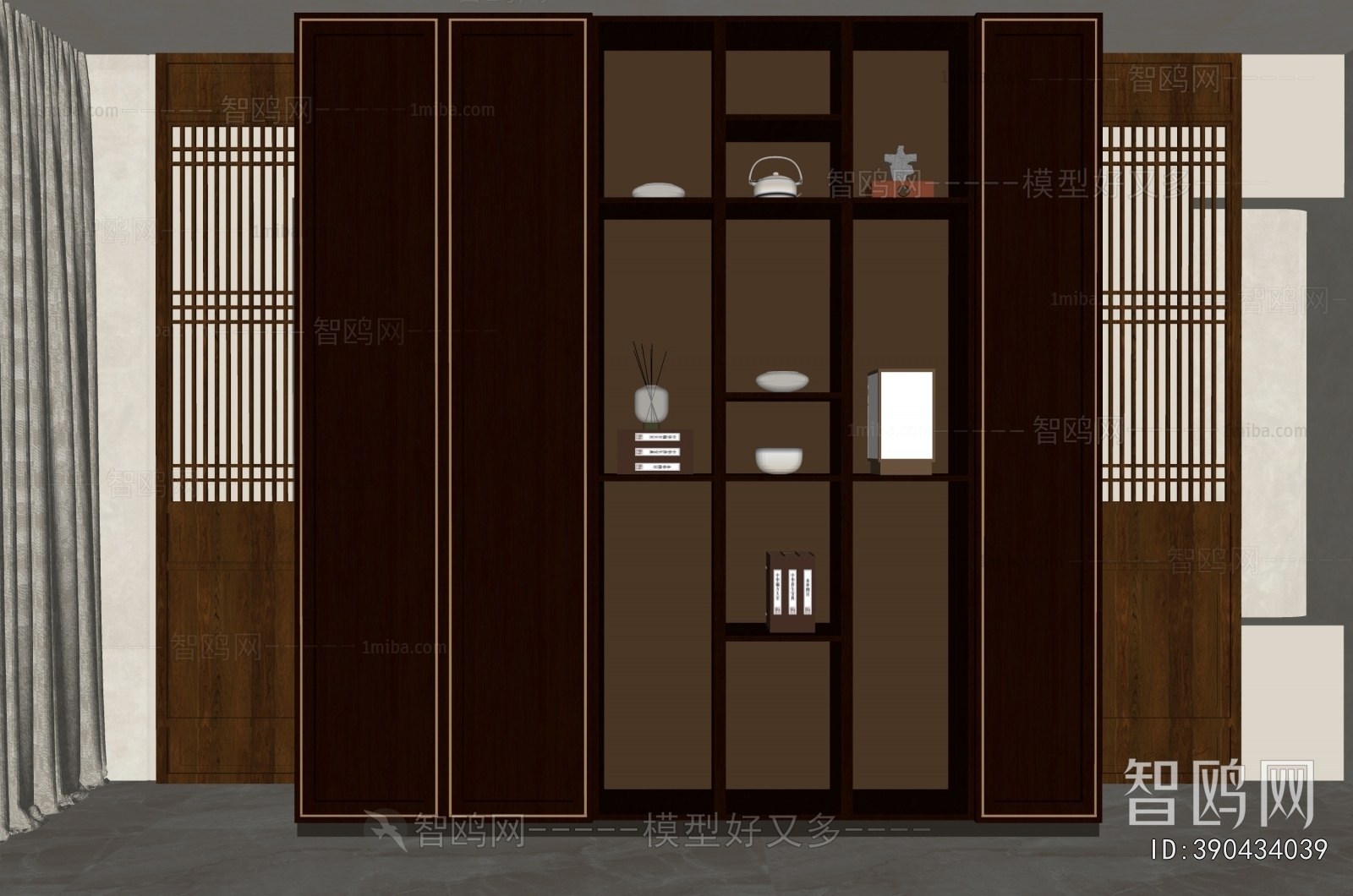 New Chinese Style Decorative Cabinet