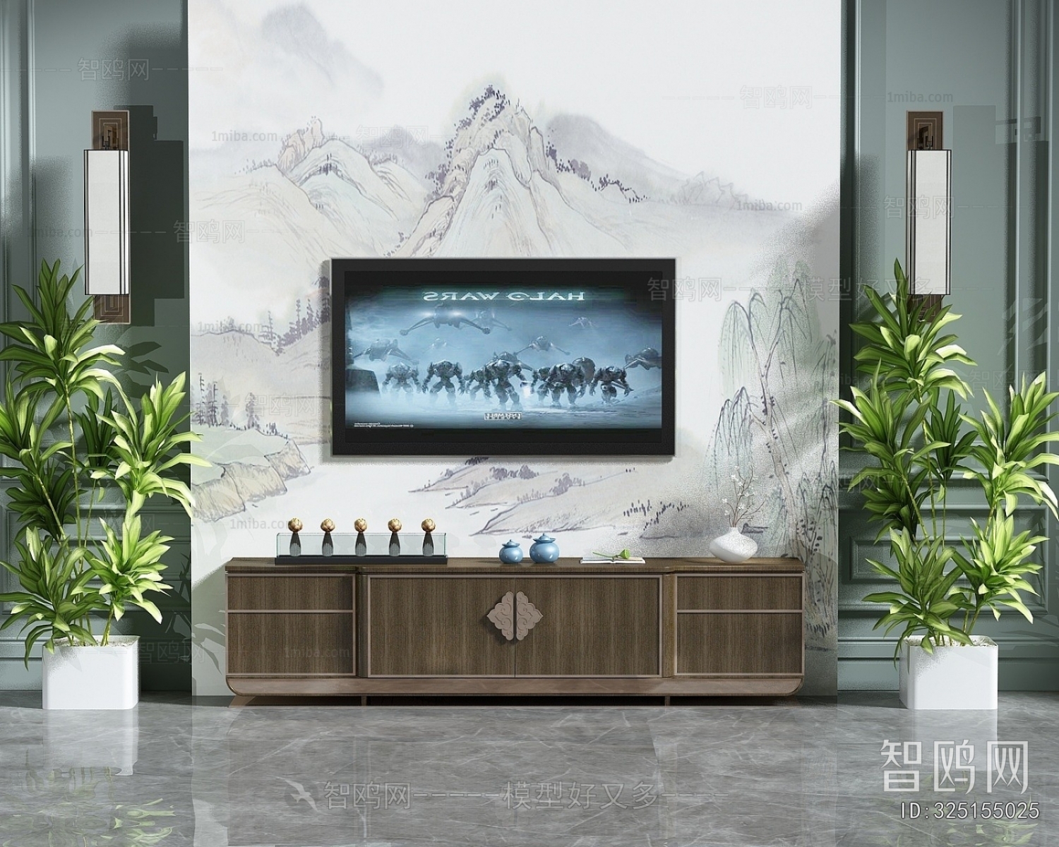 New Chinese Style TV Cabinet