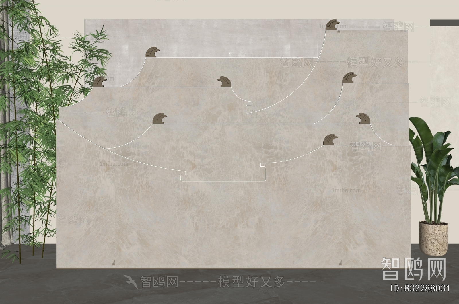 New Chinese Style TV Wall