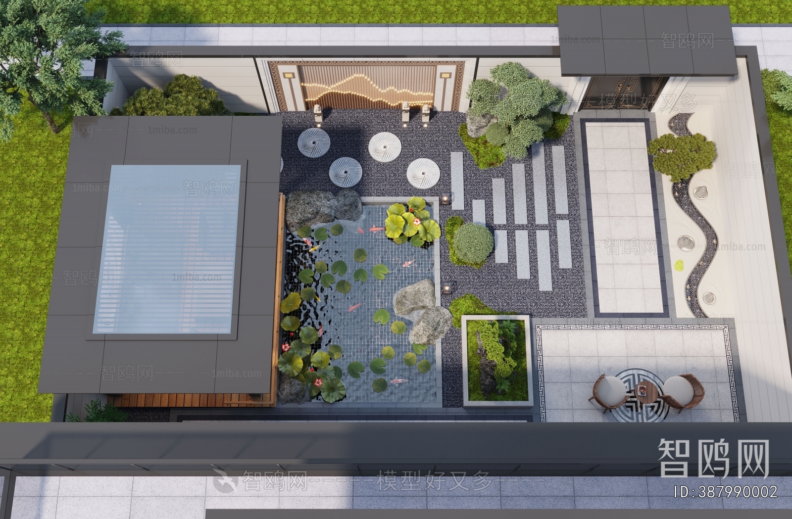 New Chinese Style Courtyard/landscape