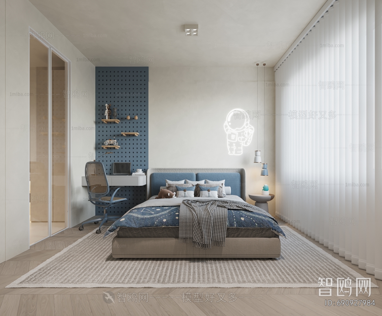 Modern Boy's Room And Son's Room