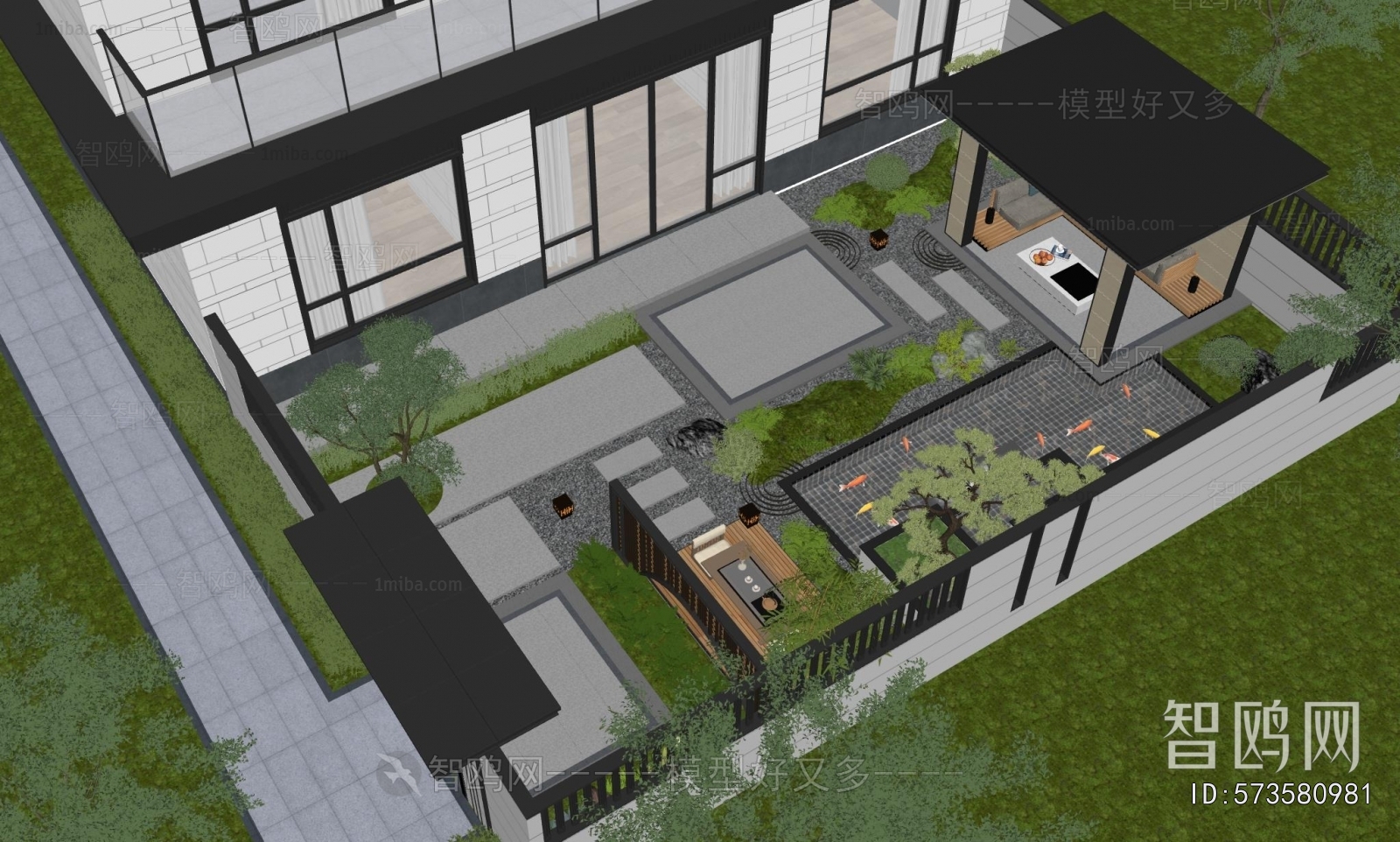 New Chinese Style Courtyard/landscape