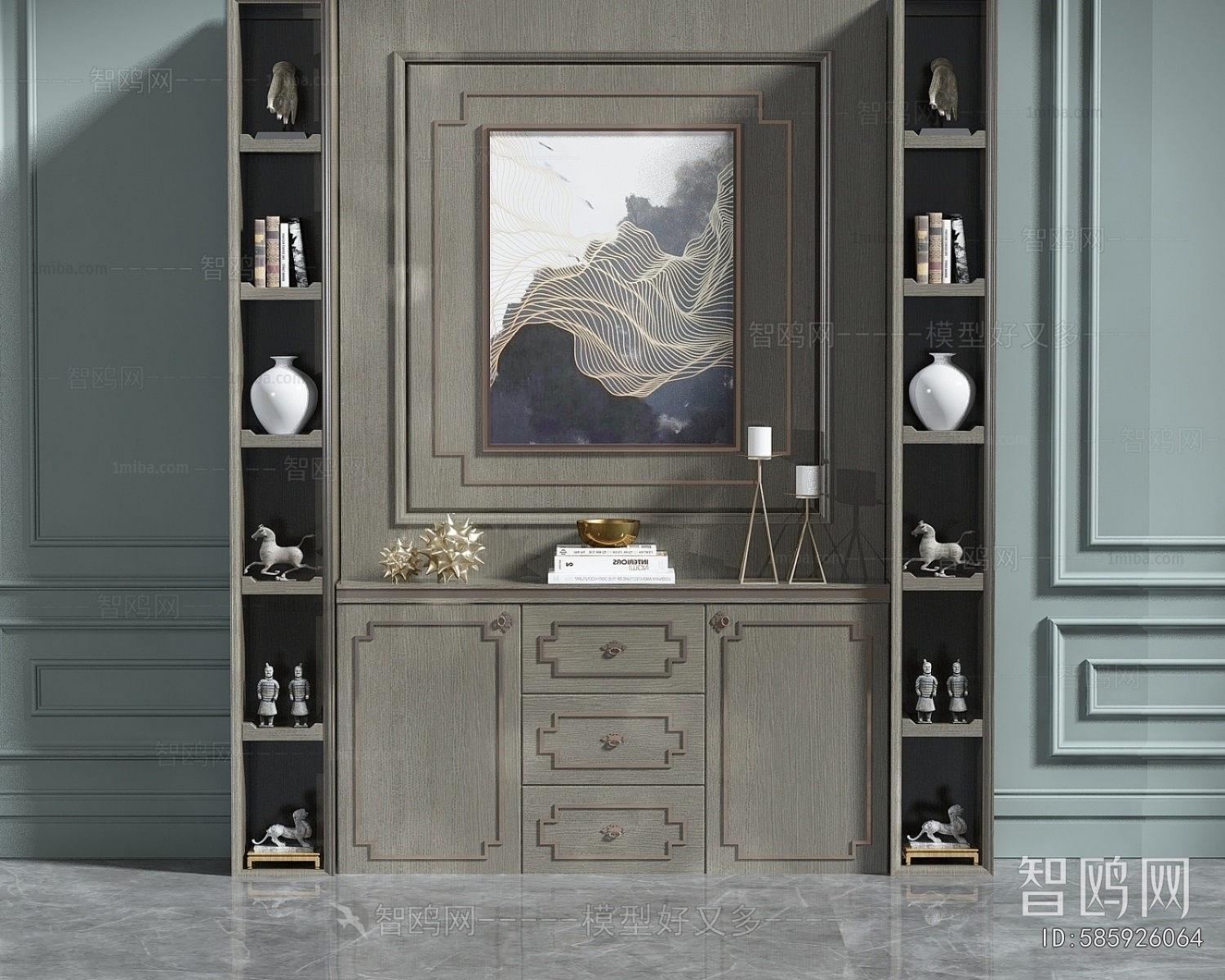 New Chinese Style Entrance Cabinet