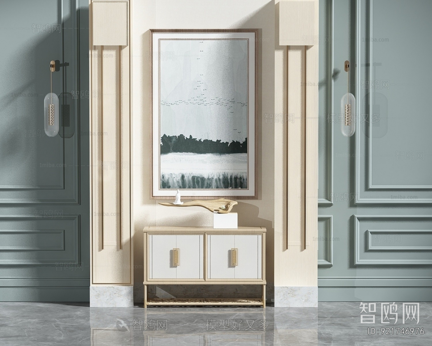 New Chinese Style Entrance Cabinet