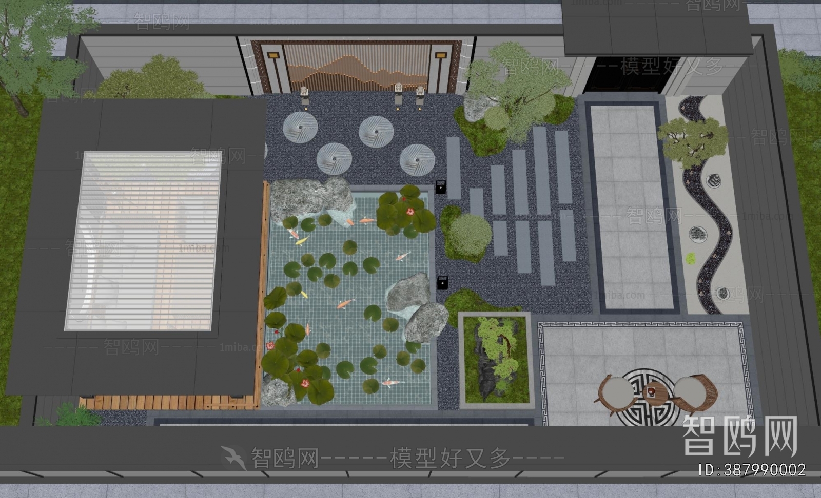 New Chinese Style Courtyard/landscape