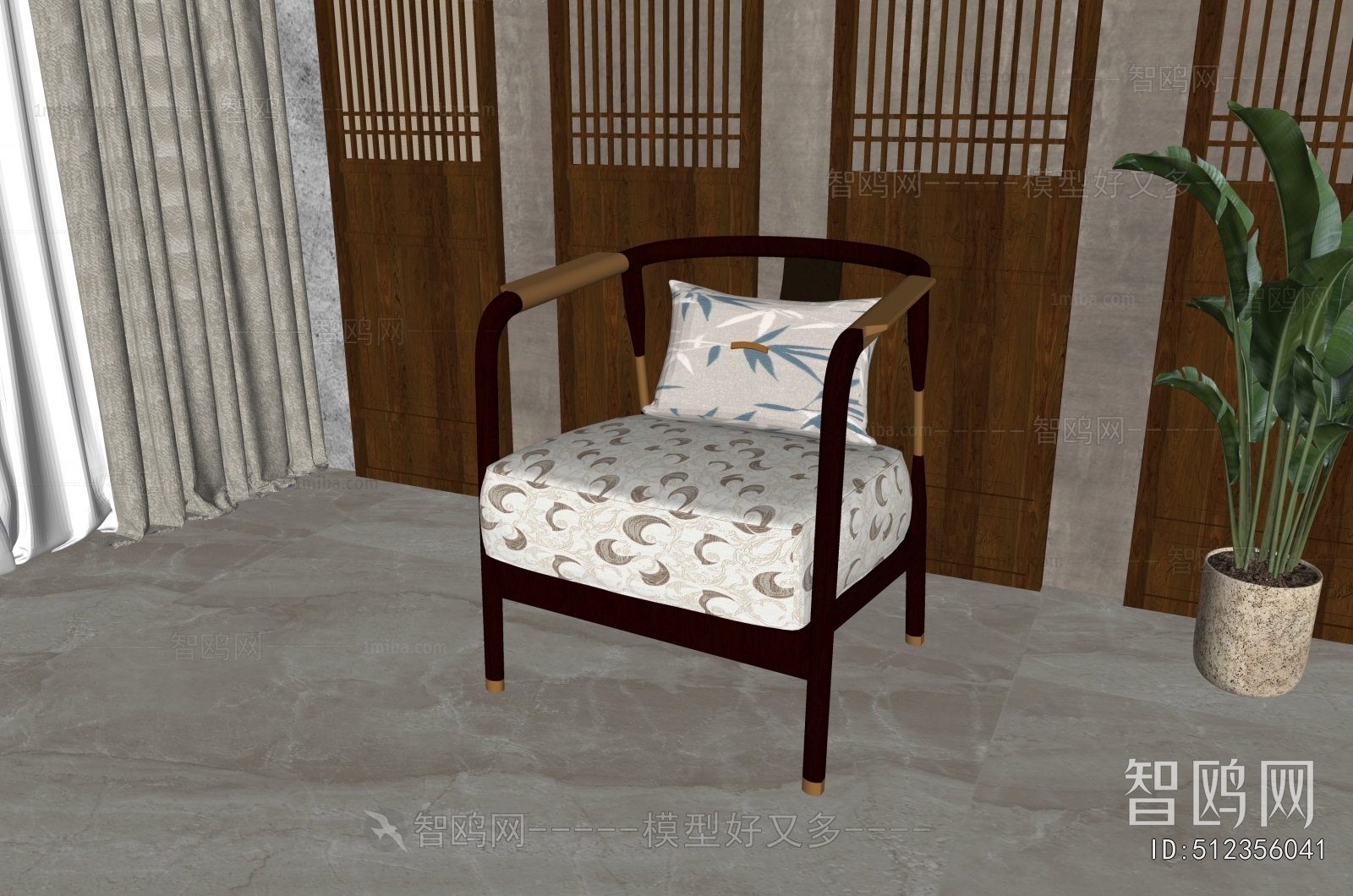 New Chinese Style Lounge Chair