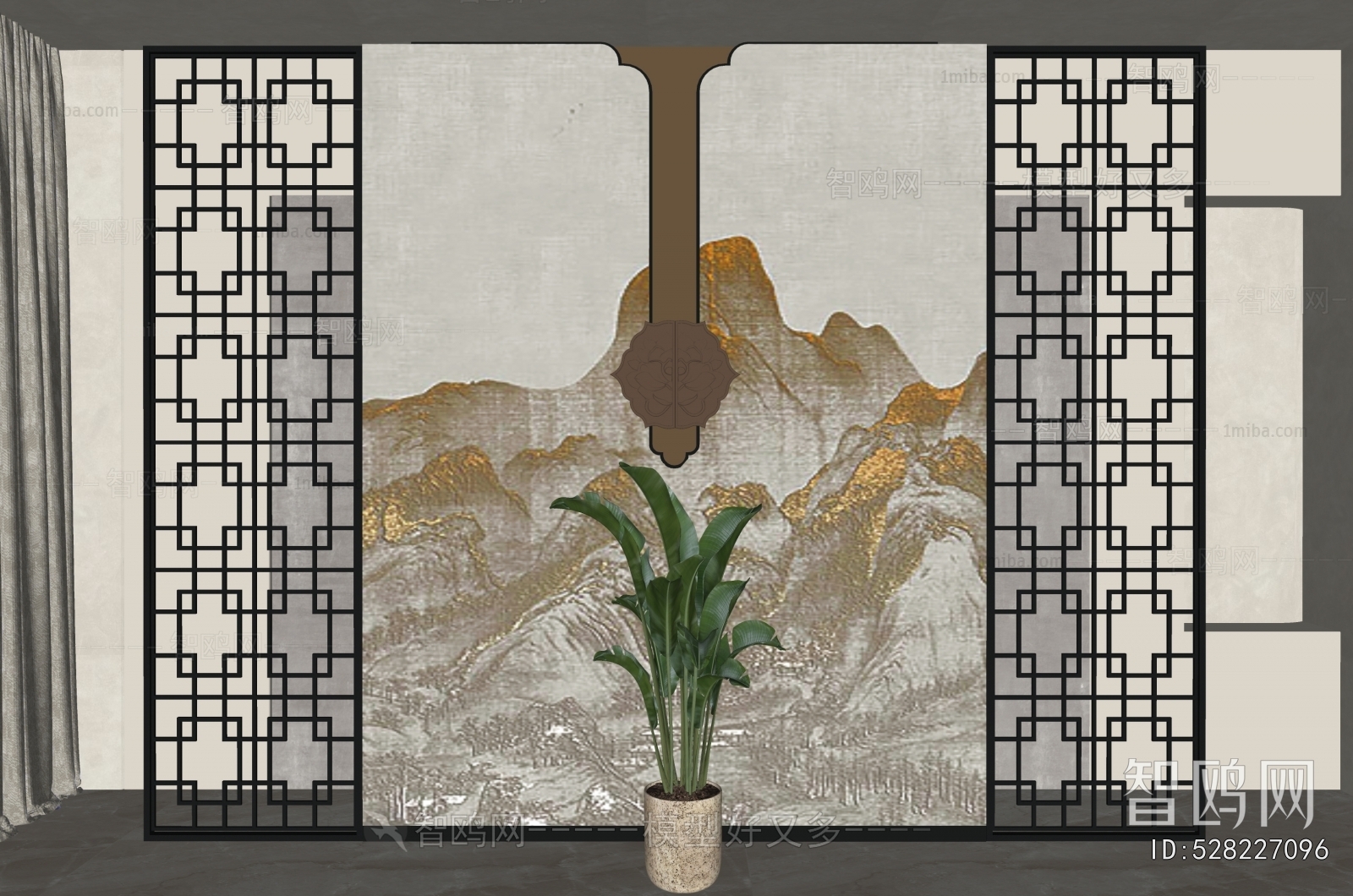 New Chinese Style TV Wall