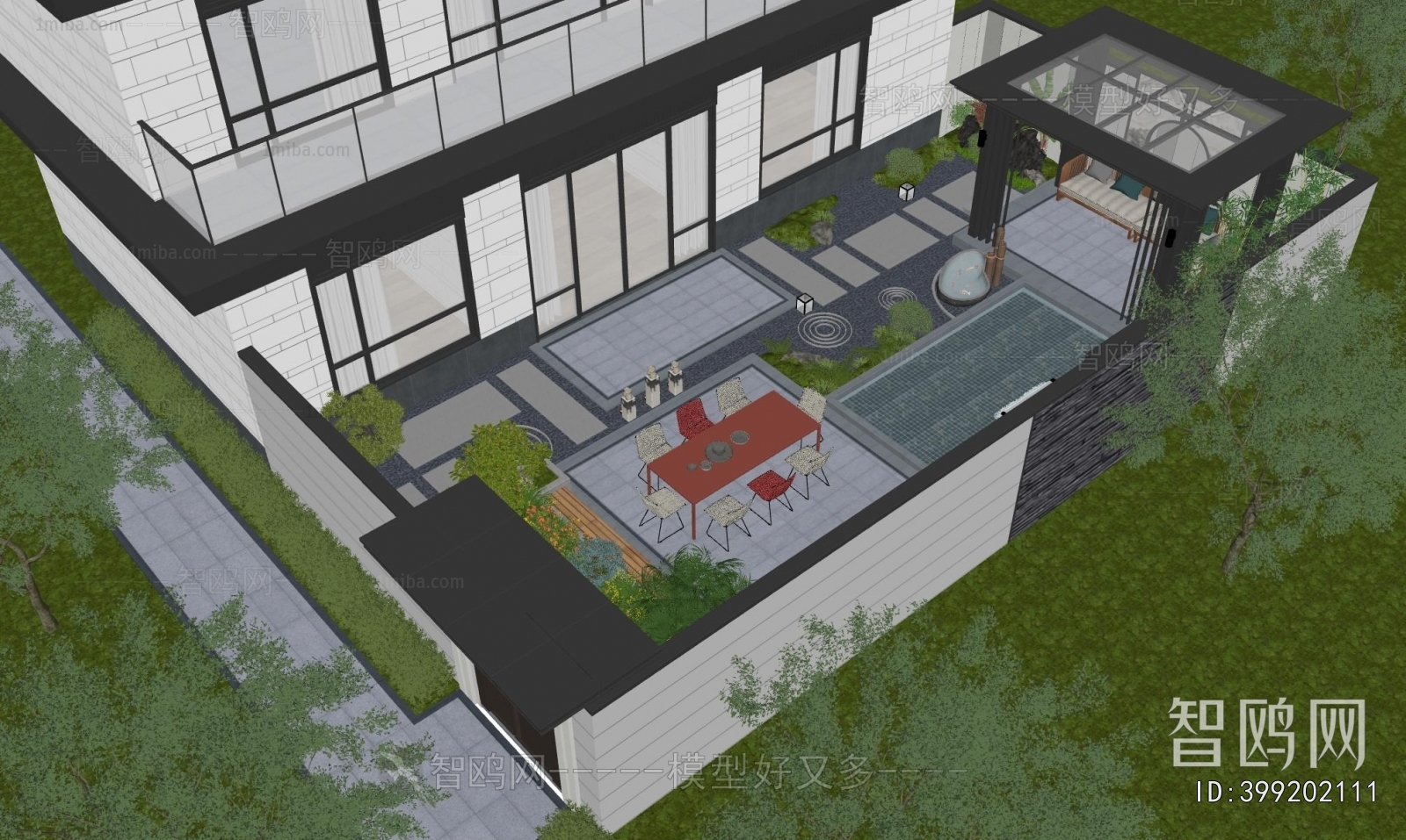 New Chinese Style Courtyard/landscape