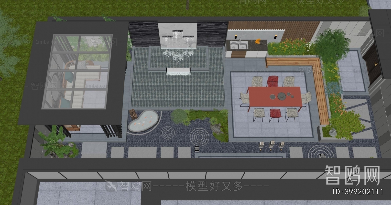 New Chinese Style Courtyard/landscape