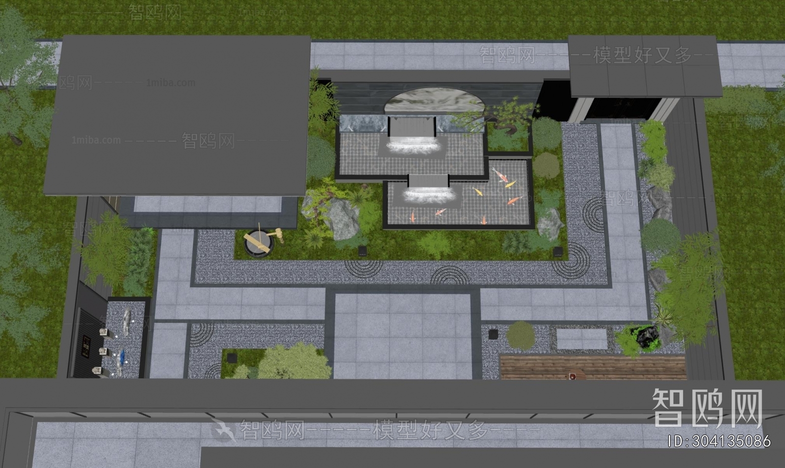 New Chinese Style Courtyard/landscape