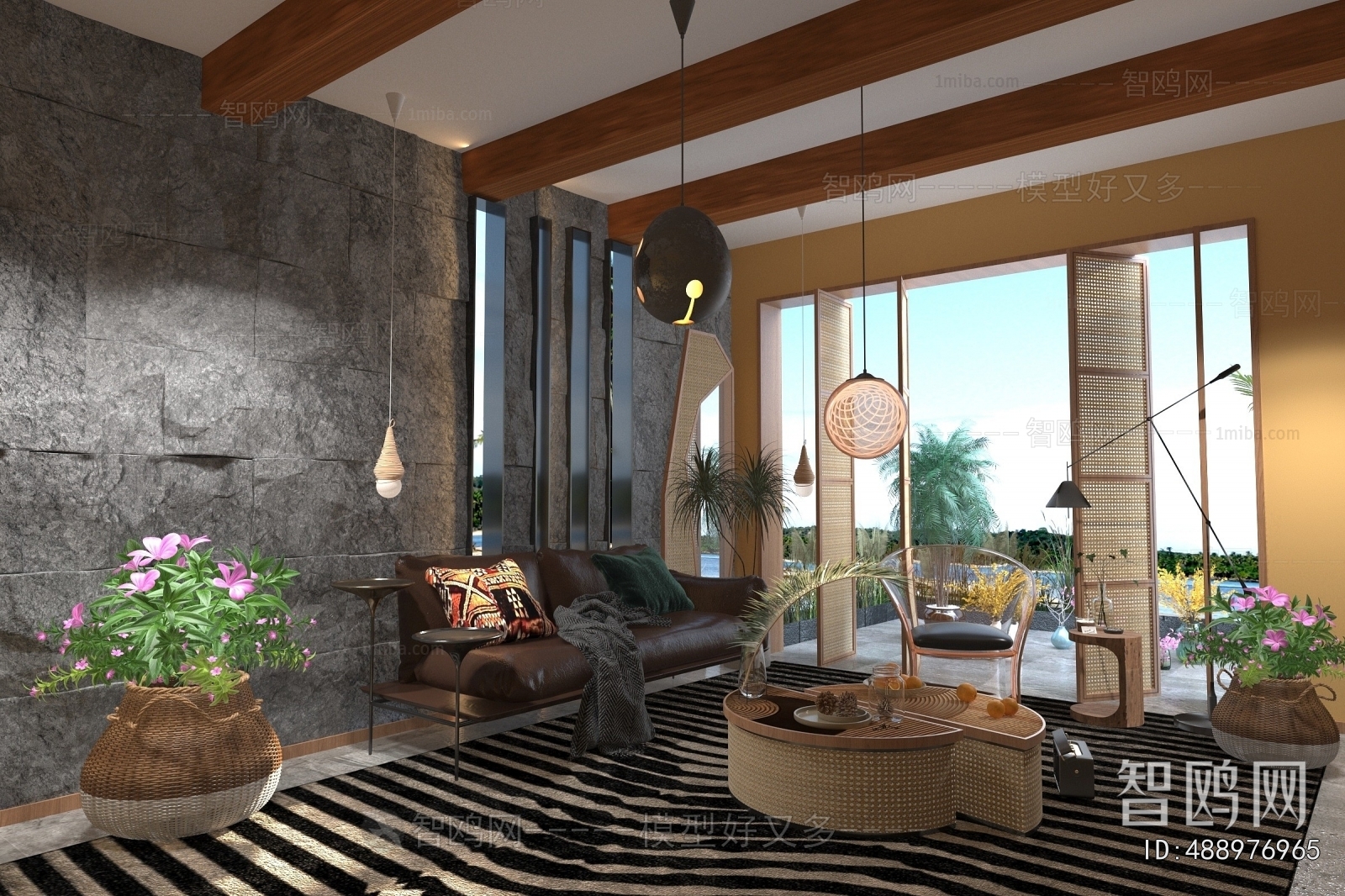 Southeast Asian Style A Living Room