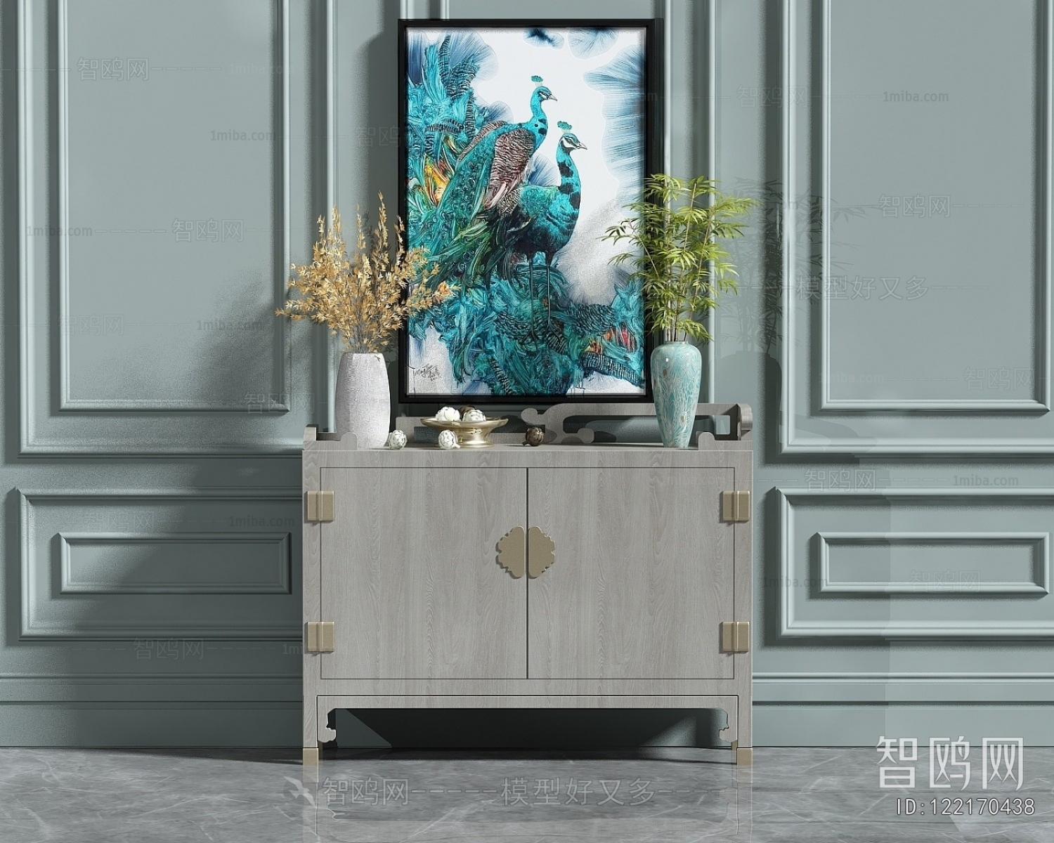 New Chinese Style Side Cabinet