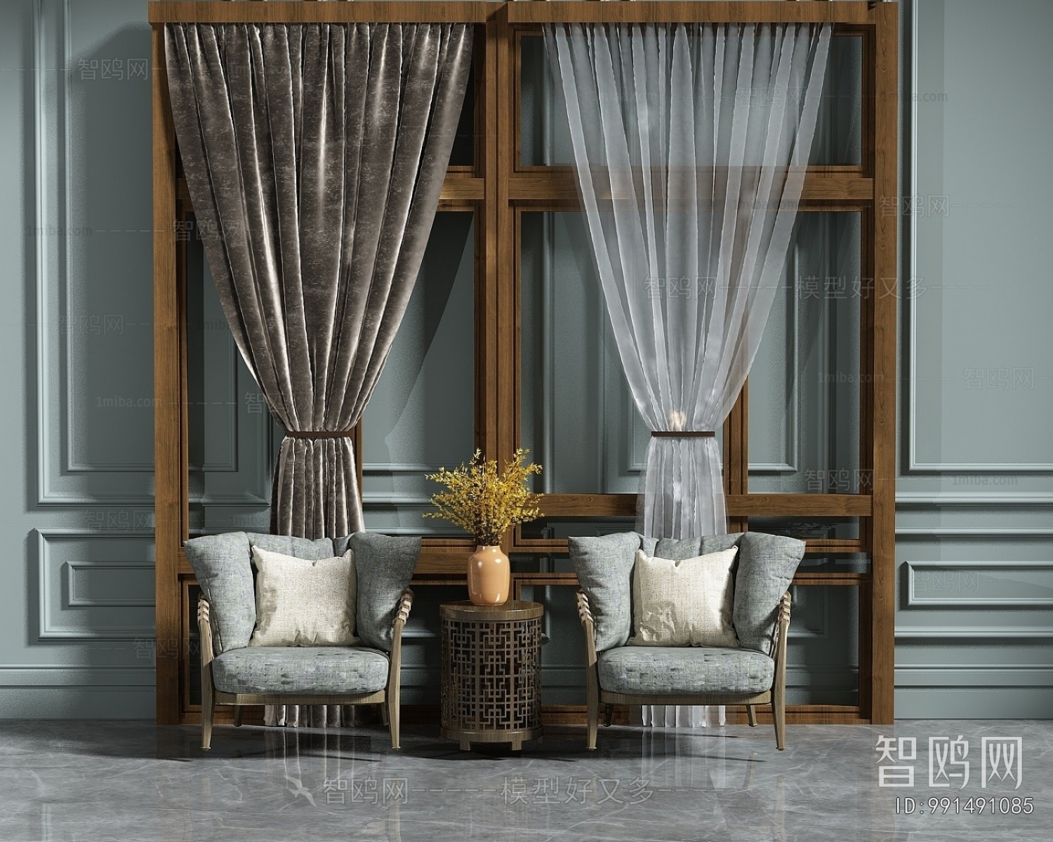 New Chinese Style Lounge Chair