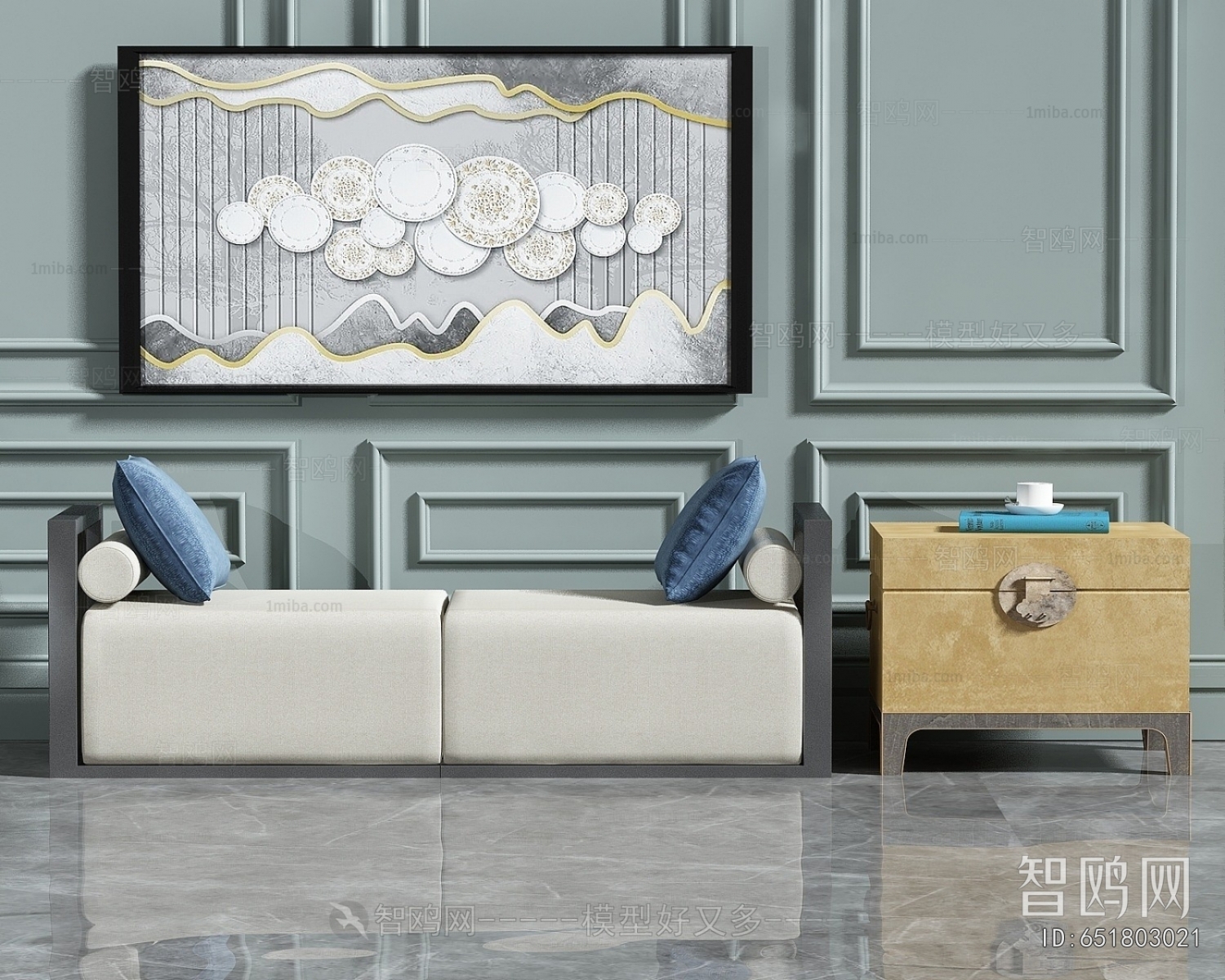 New Chinese Style A Sofa For Two