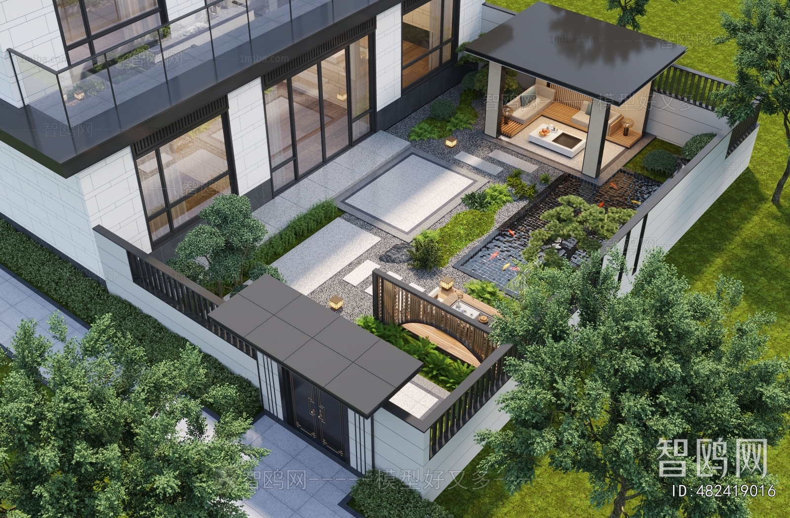 New Chinese Style Courtyard/landscape