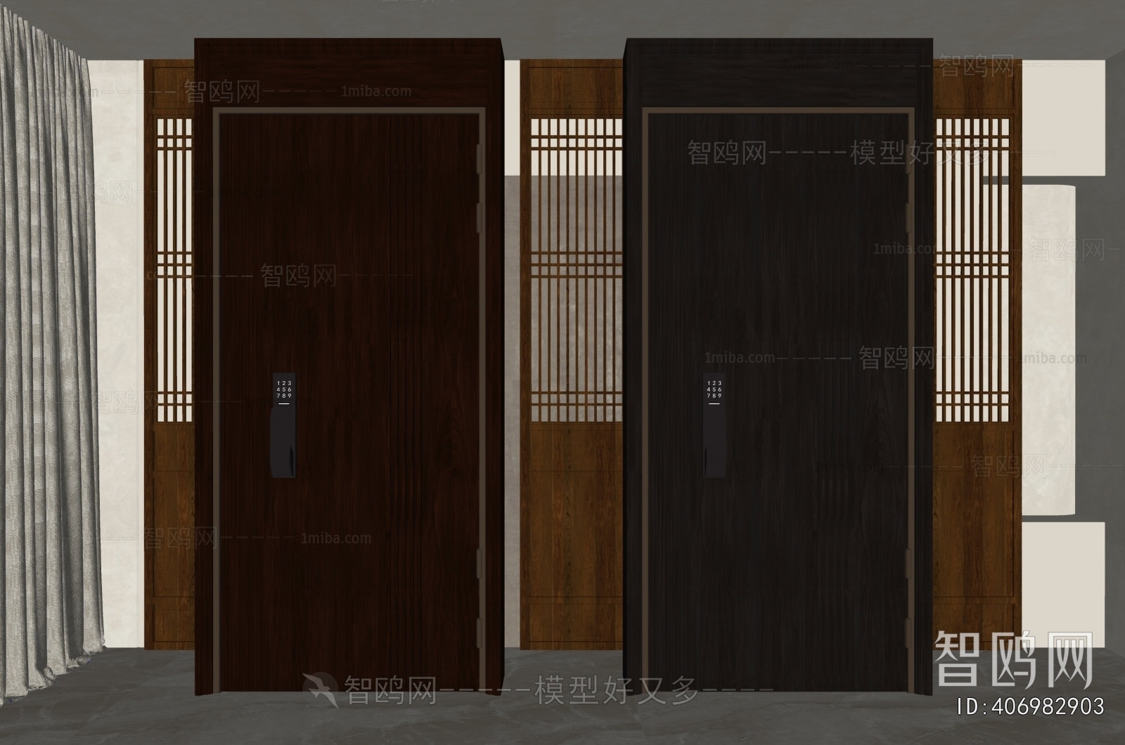 New Chinese Style Entrance Door
