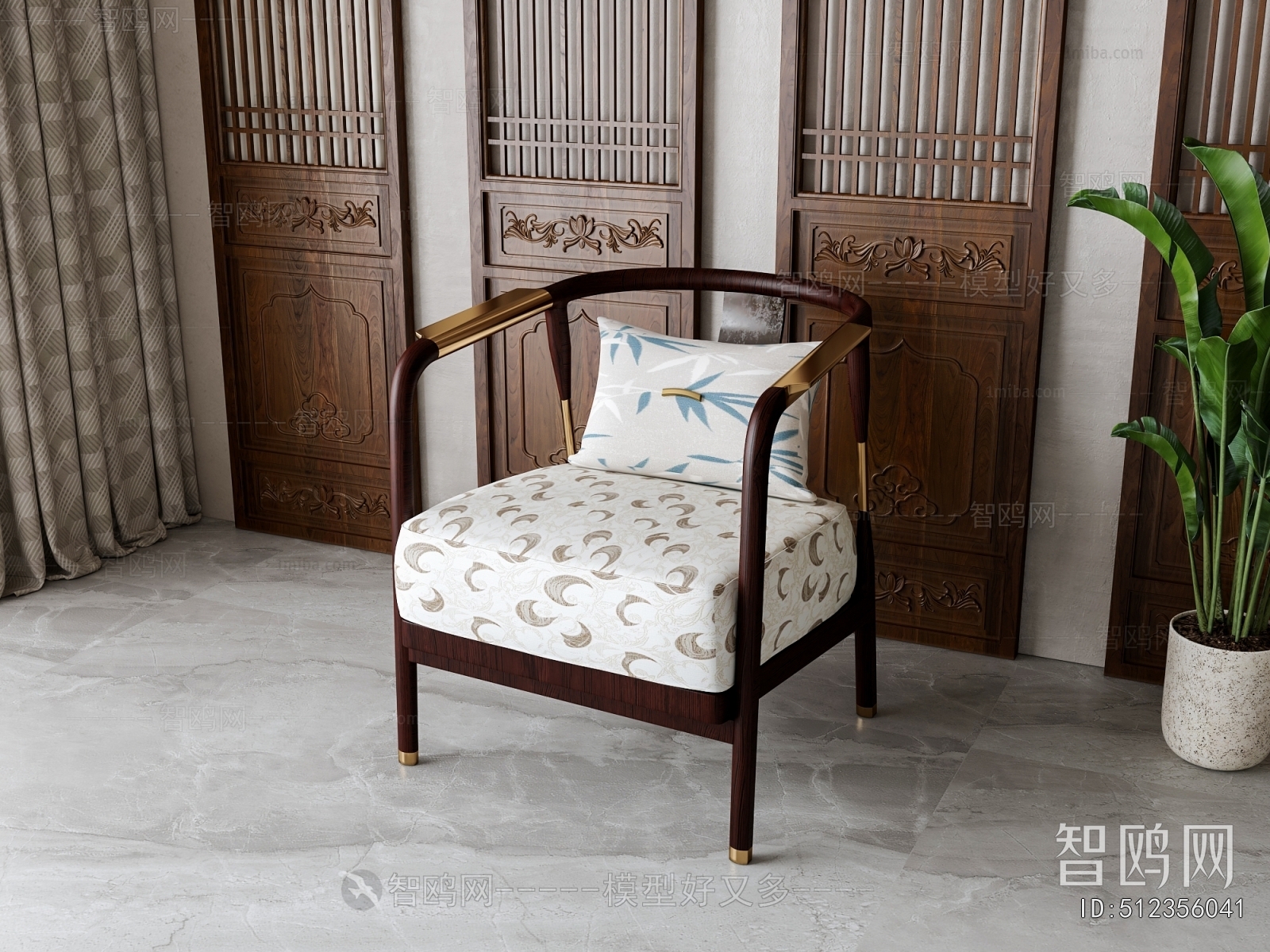 New Chinese Style Lounge Chair