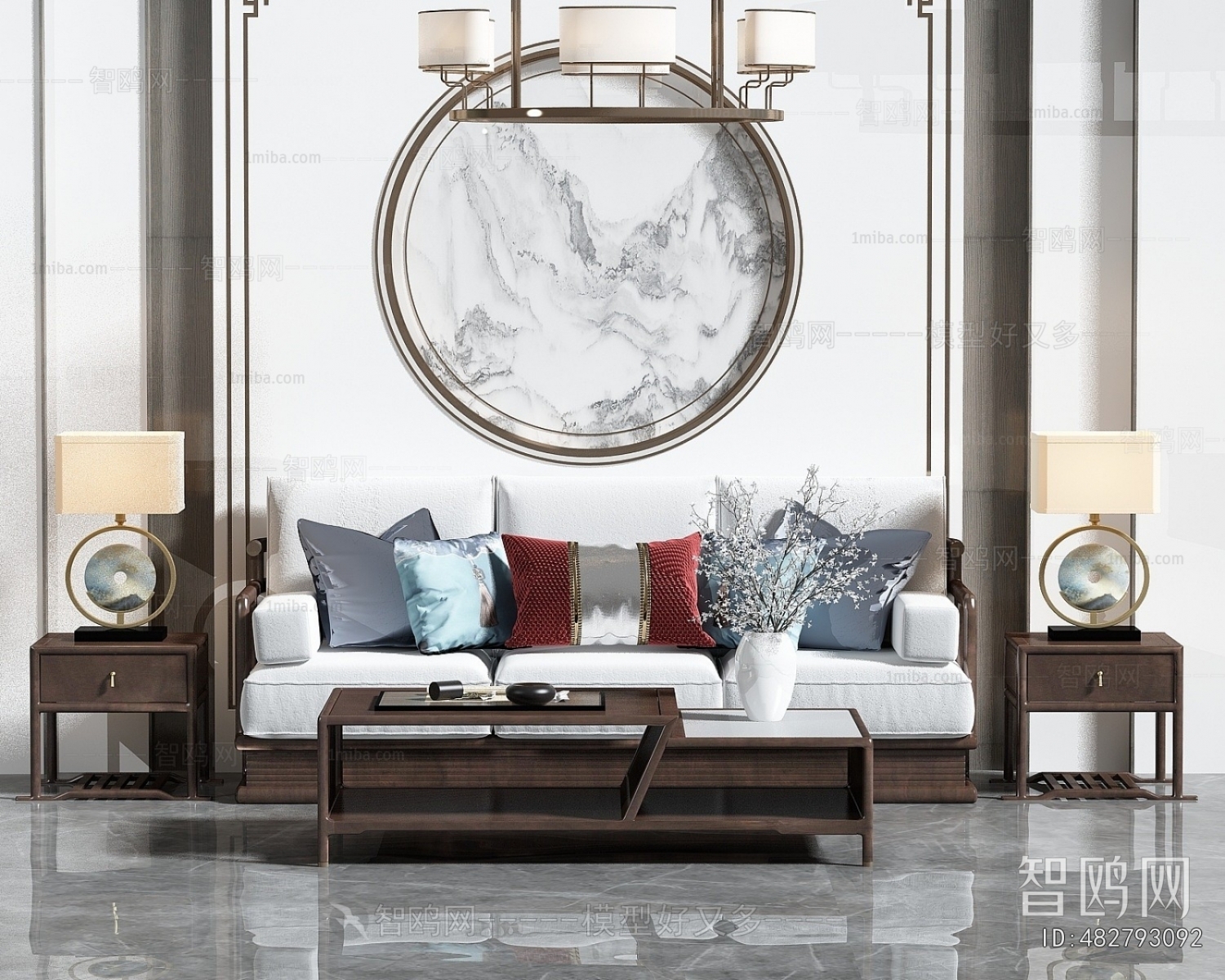 New Chinese Style Sofa Combination