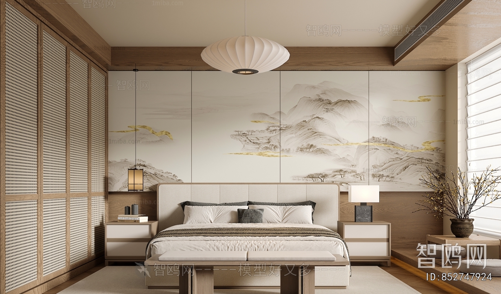 New Chinese Style Bedroom