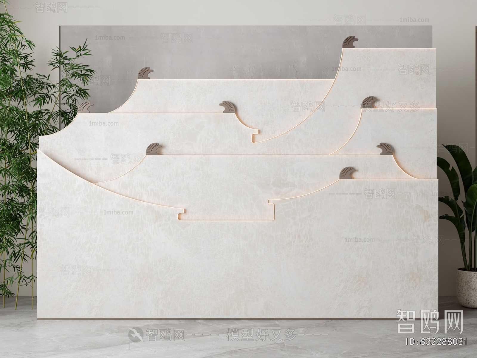 New Chinese Style TV Wall