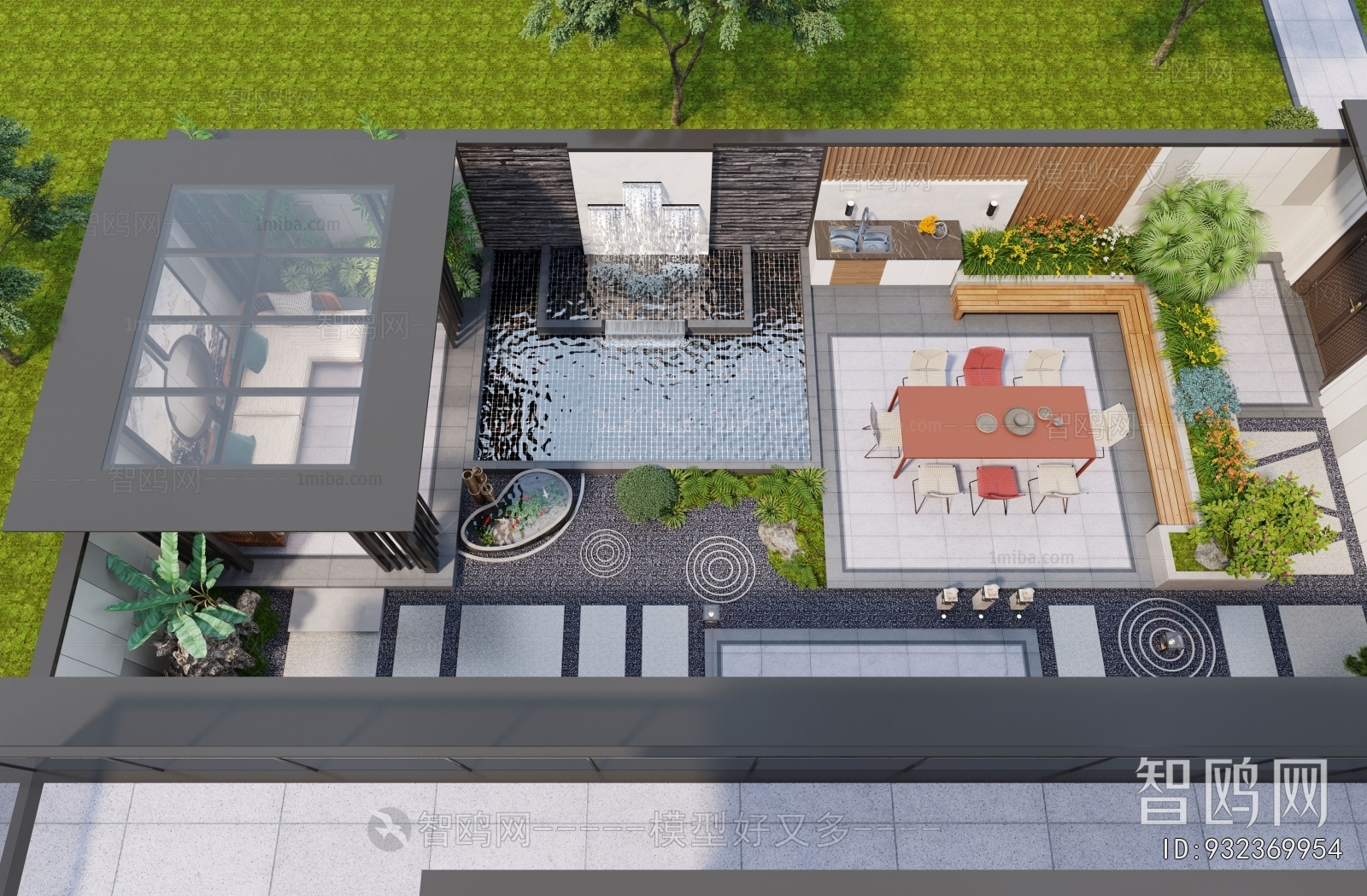 New Chinese Style Courtyard/landscape