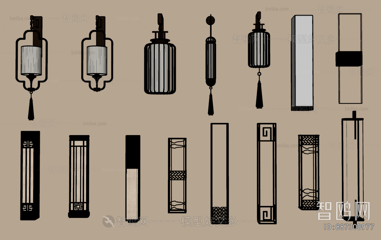 New Chinese Style Wall Lamp