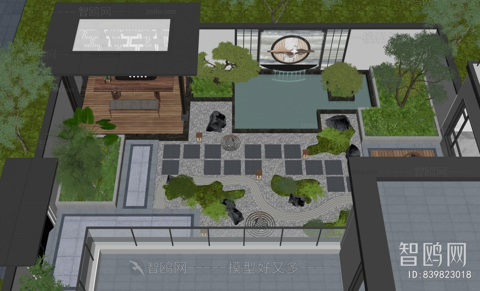 New Chinese Style Courtyard/landscape