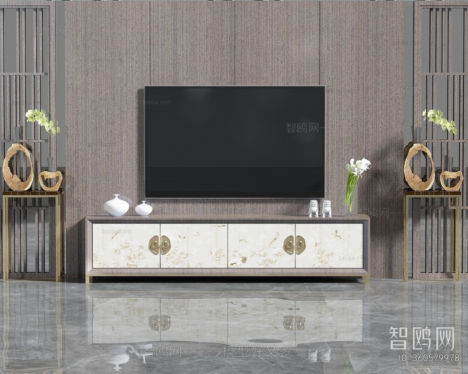 New Chinese Style TV Cabinet