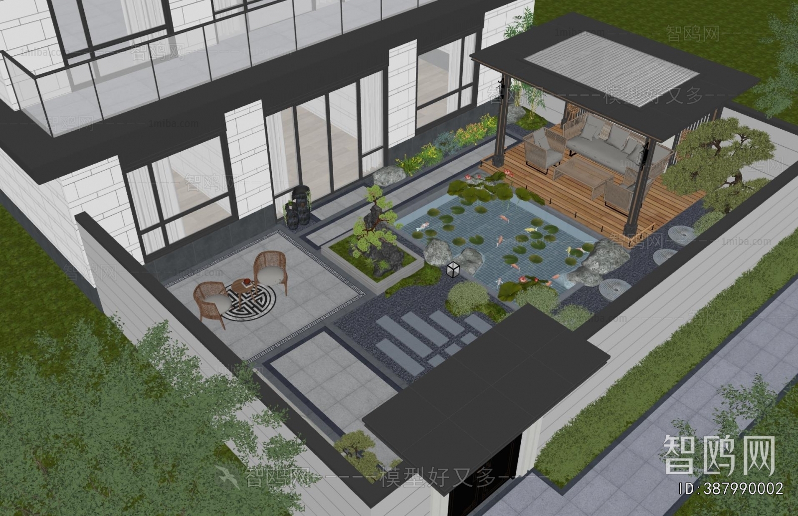New Chinese Style Courtyard/landscape