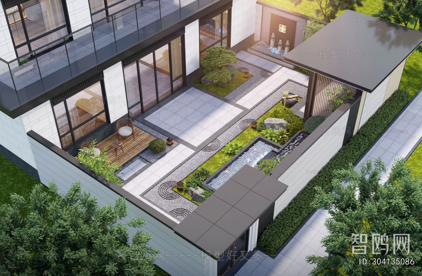 New Chinese Style Courtyard/landscape