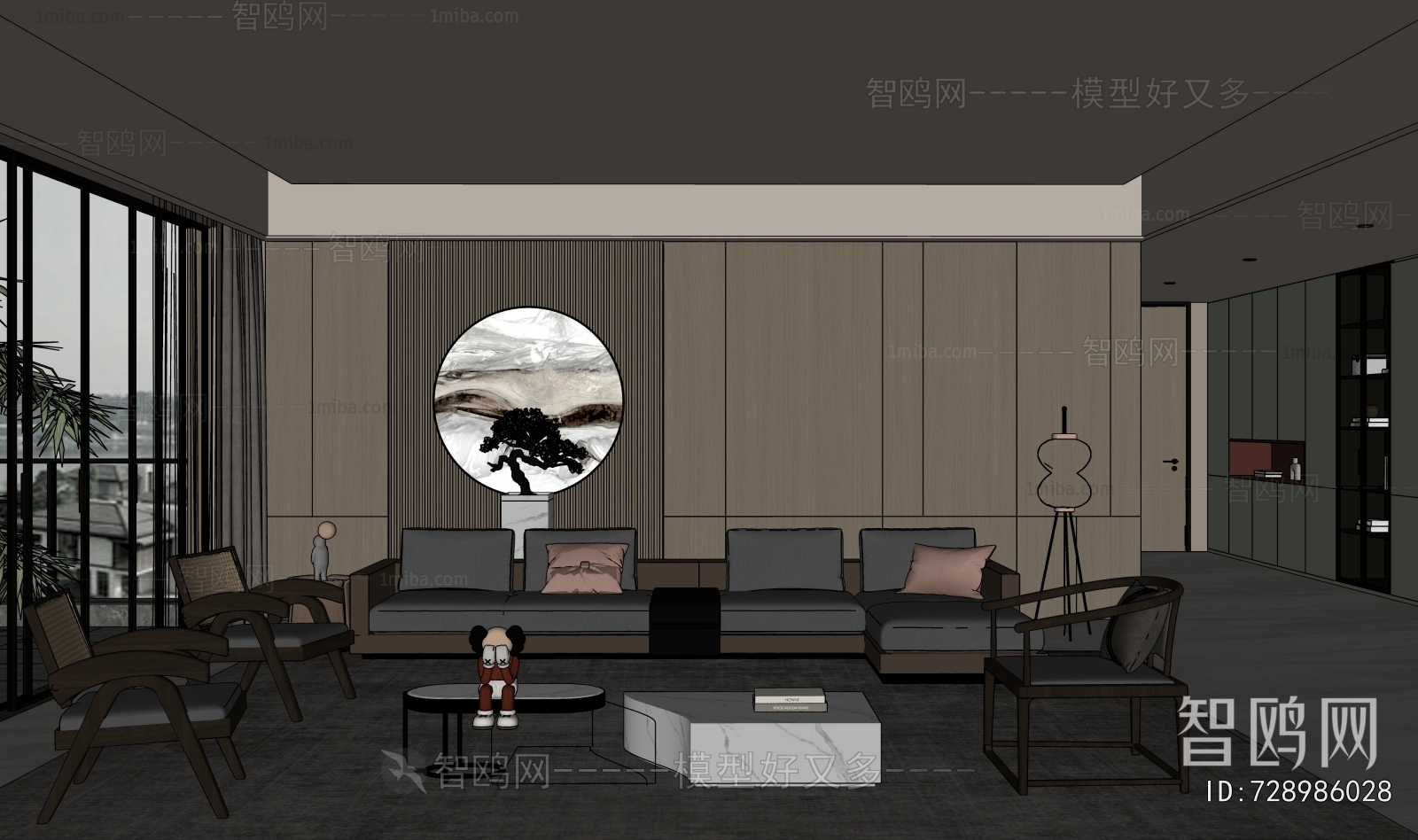 New Chinese Style A Living Room