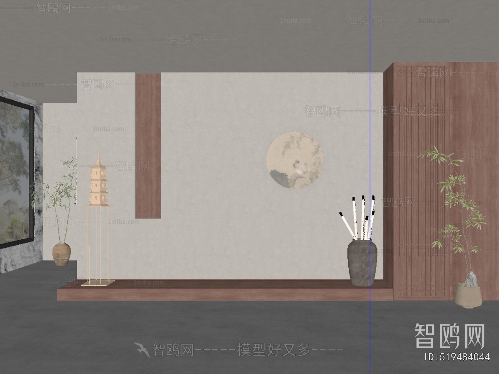 New Chinese Style TV Wall