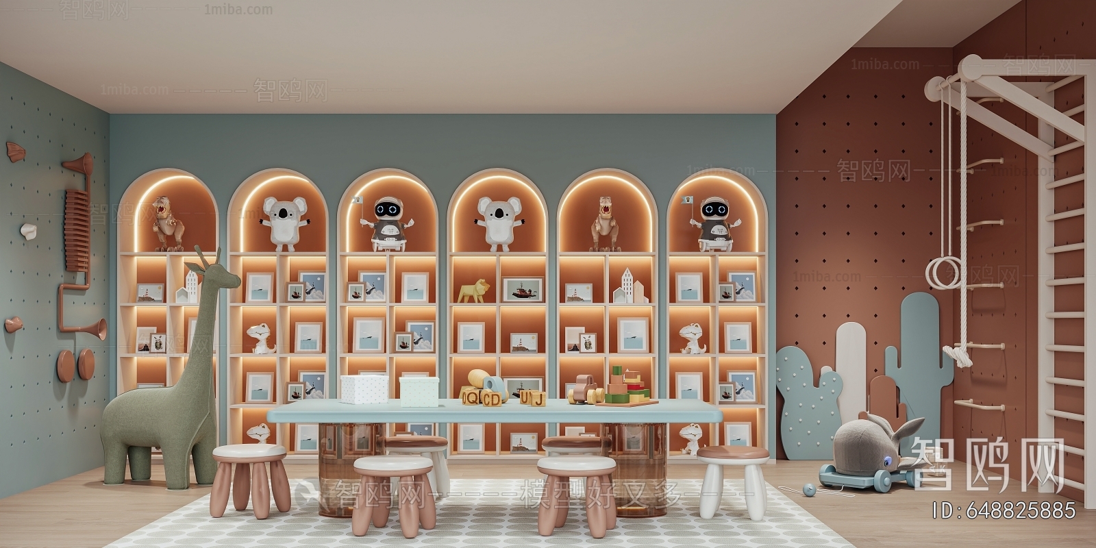 Modern Children's Room Activity Room